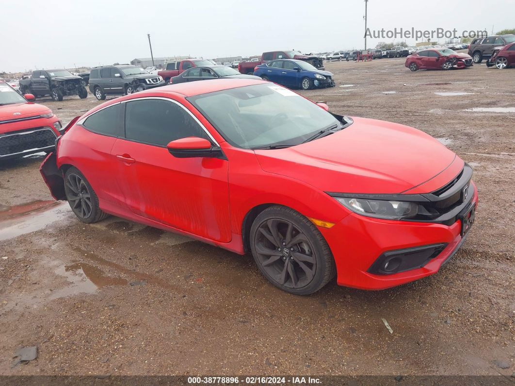 2020 Honda Civic Sport Red vin: 2HGFC4B80LH305205