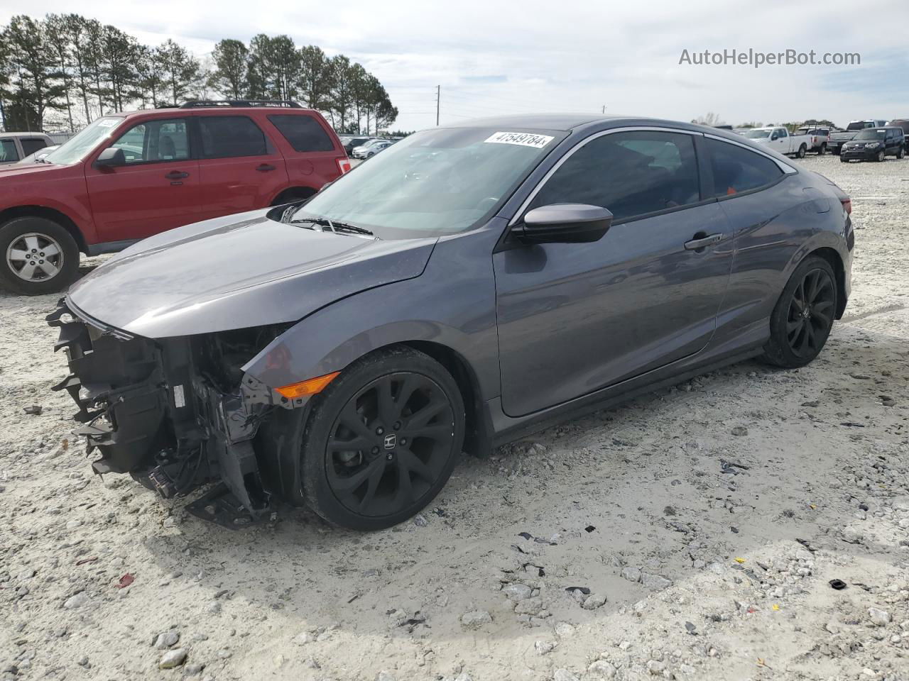 2019 Honda Civic Sport Gray vin: 2HGFC4B84KH302225