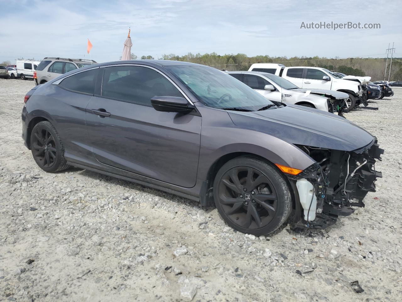 2019 Honda Civic Sport Gray vin: 2HGFC4B84KH302225