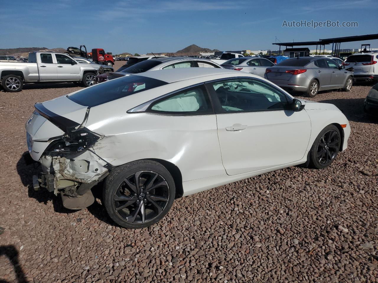 2020 Honda Civic Sport White vin: 2HGFC4B85LH302056