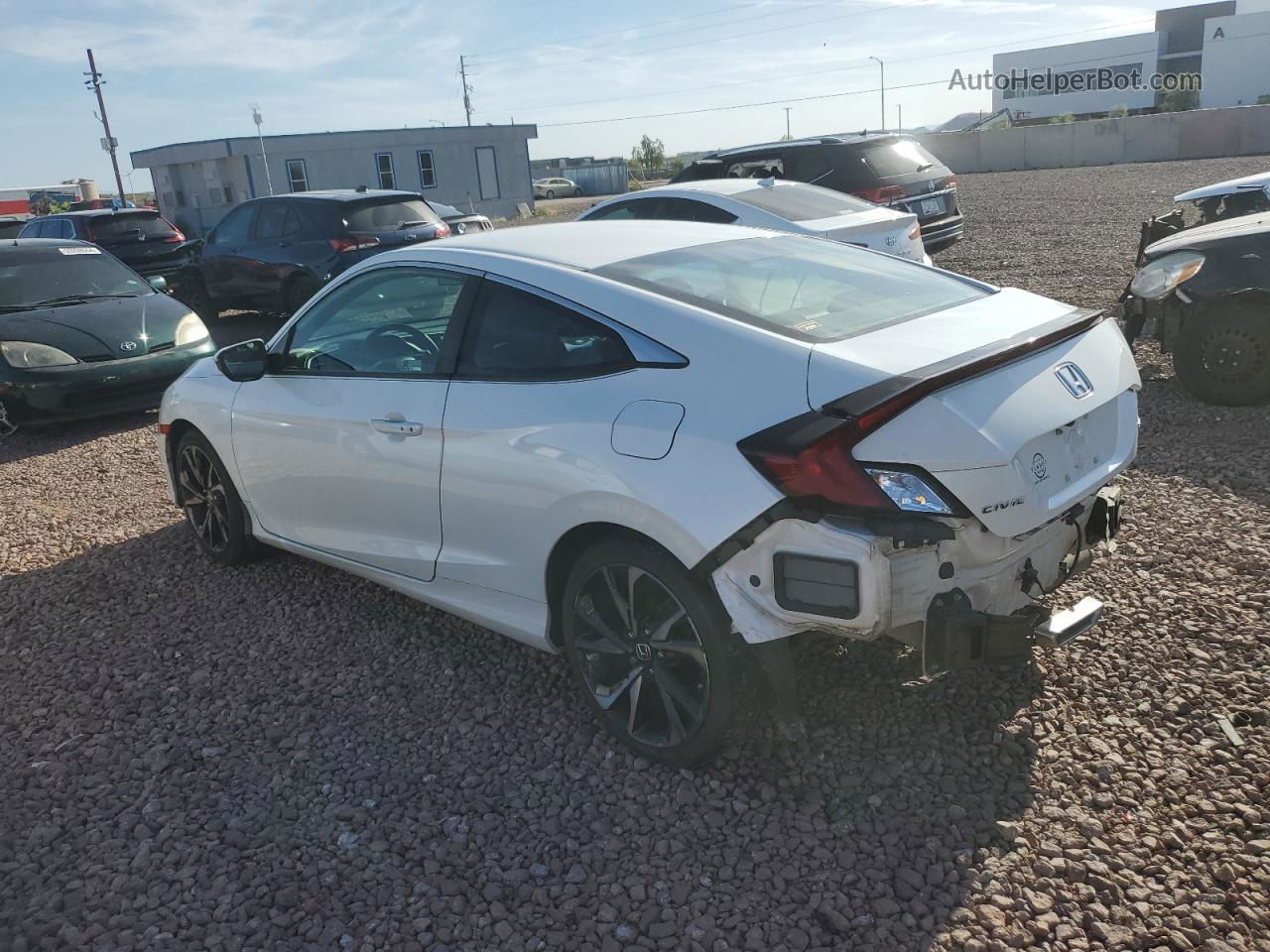 2020 Honda Civic Sport White vin: 2HGFC4B85LH302056