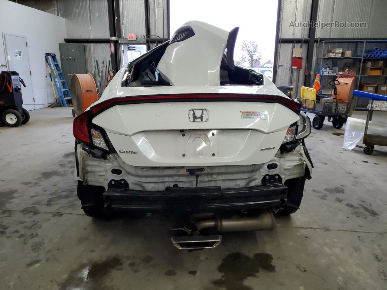 2020 Honda Civic Sport White vin: 2HGFC4B89LH301444