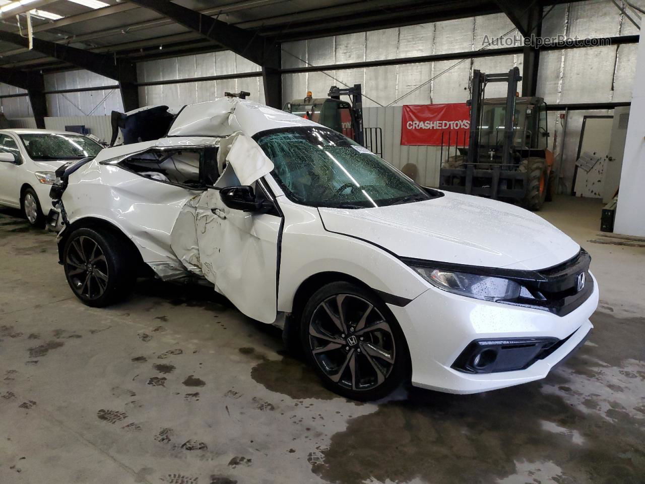 2020 Honda Civic Sport White vin: 2HGFC4B89LH301444