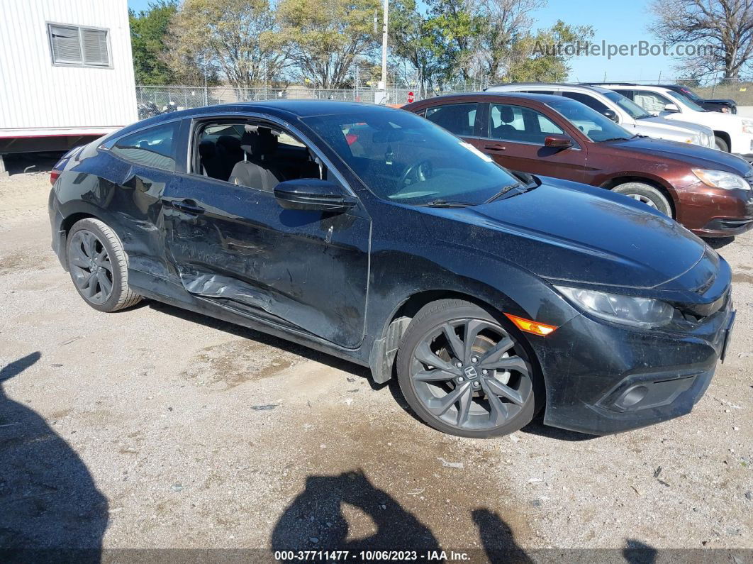 2019 Honda Civic Sport Черный vin: 2HGFC4B8XKH308501