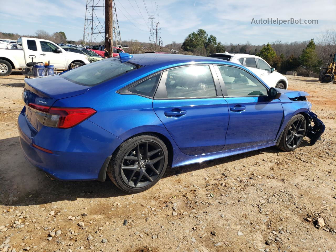 2023 Honda Civic Sport Blue vin: 2HGFE2F53PH551542