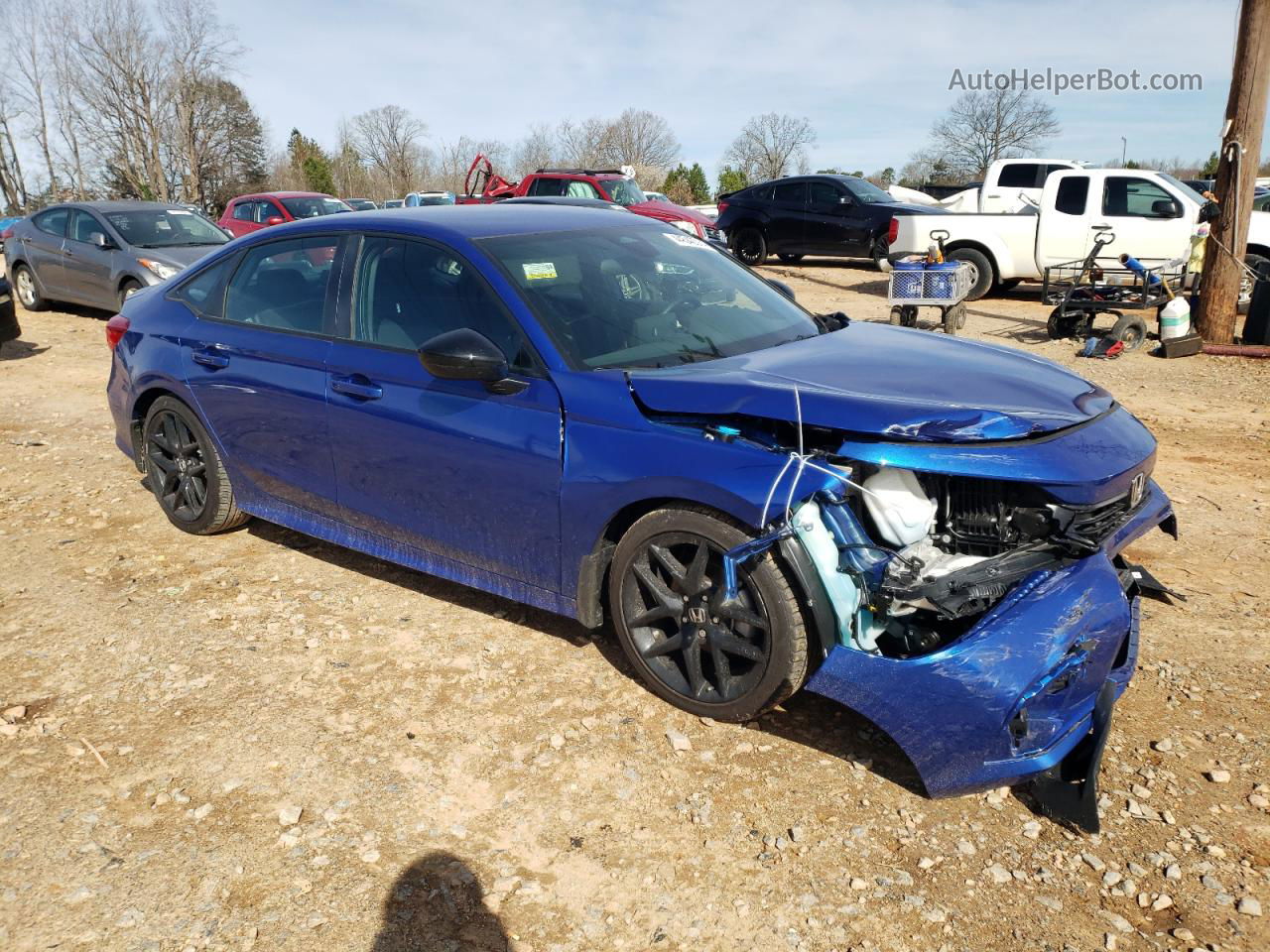 2023 Honda Civic Sport Blue vin: 2HGFE2F53PH551542