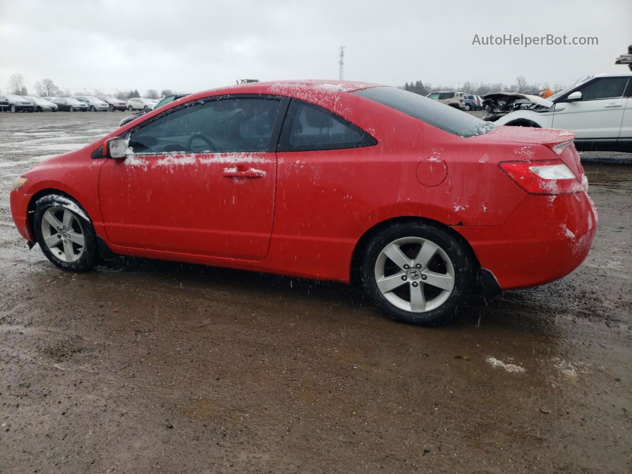 2006 Honda Civic Lx Red vin: 2HGFG11656H013573