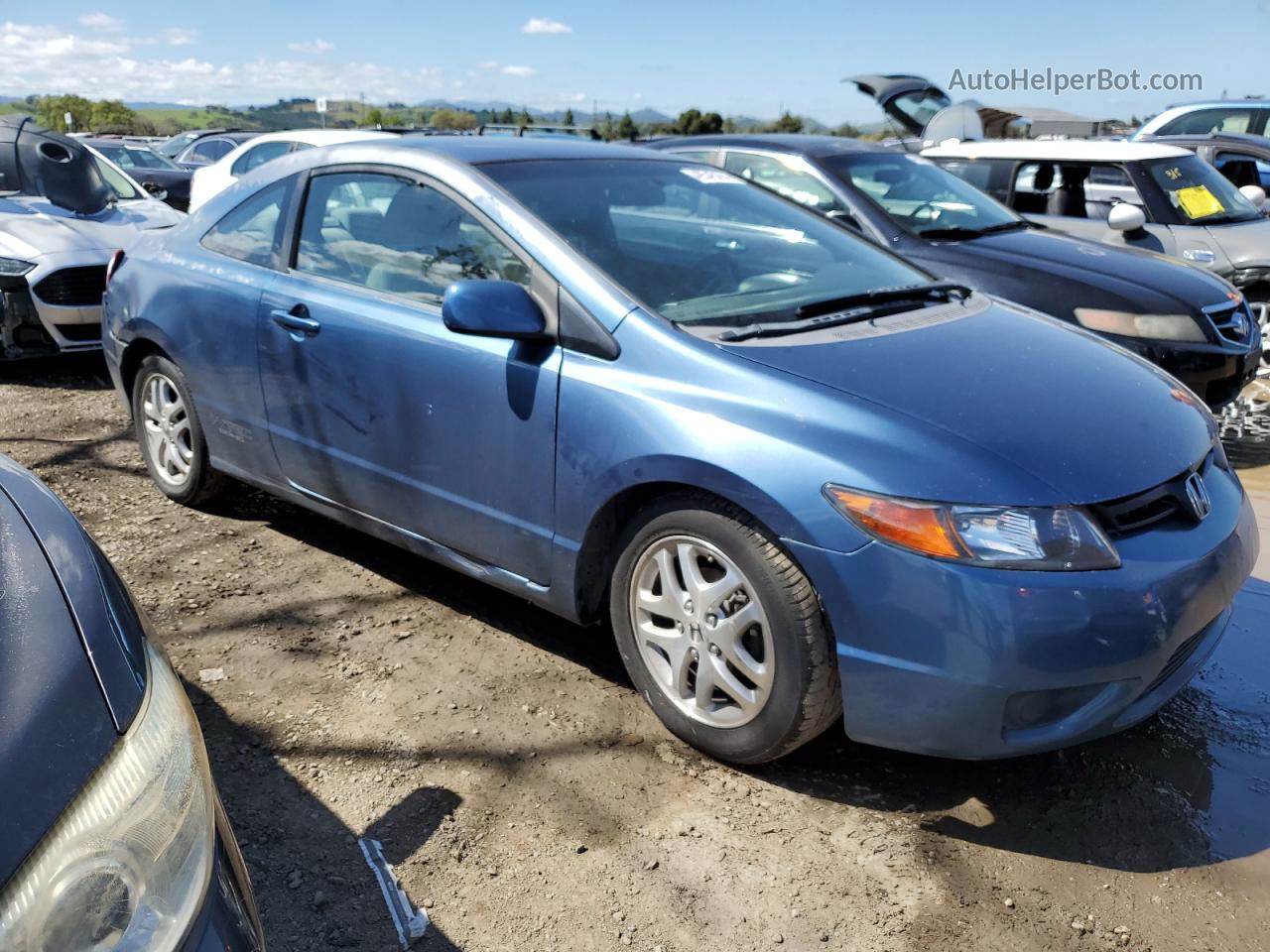 2008 Honda Civic Lx Blue vin: 2HGFG11678H538119