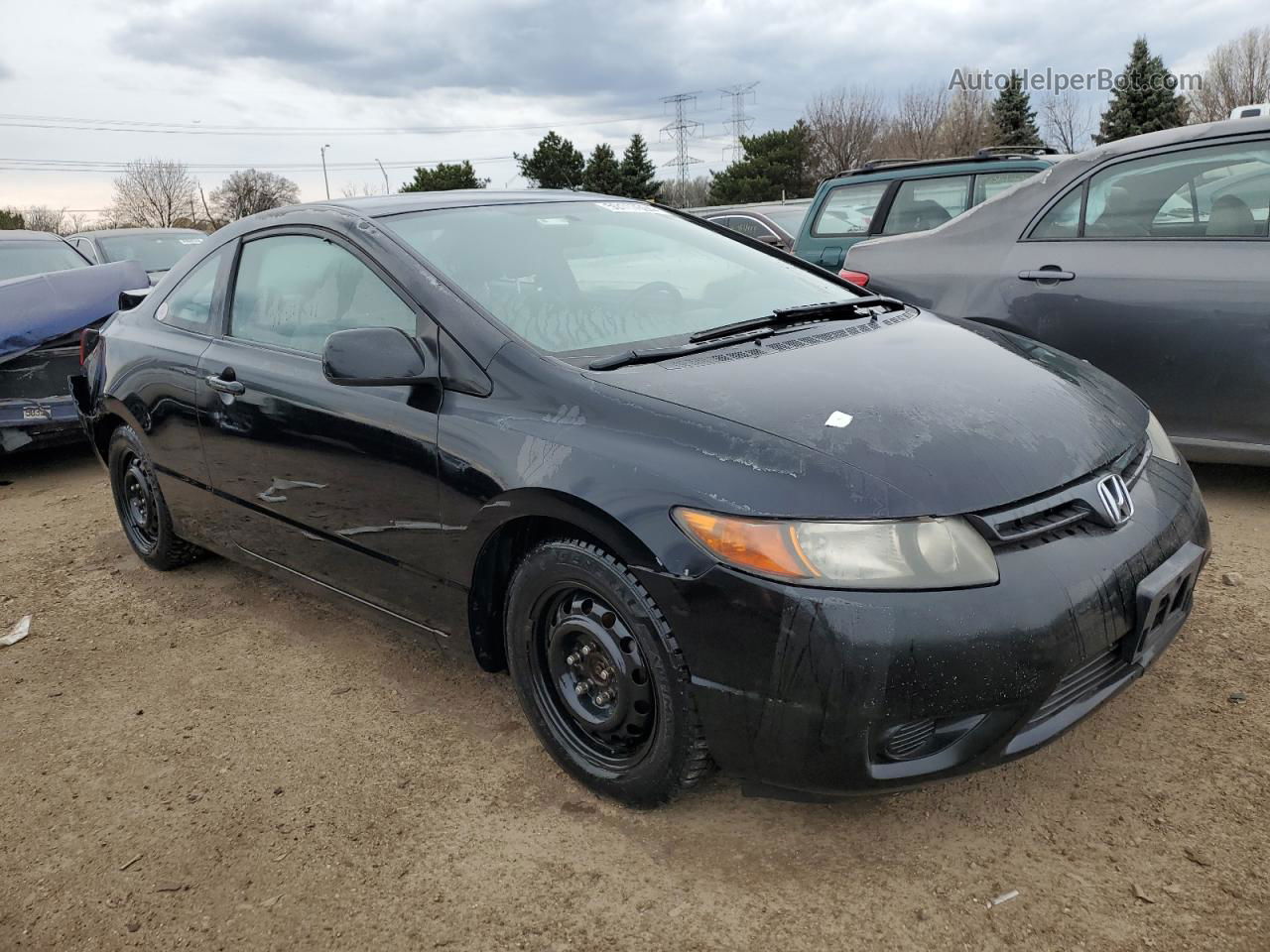 2008 Honda Civic Lx Black vin: 2HGFG116X8H529348