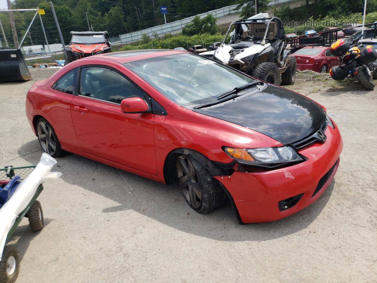 2006 Honda Civic Ex Красный vin: 2HGFG11836H553523