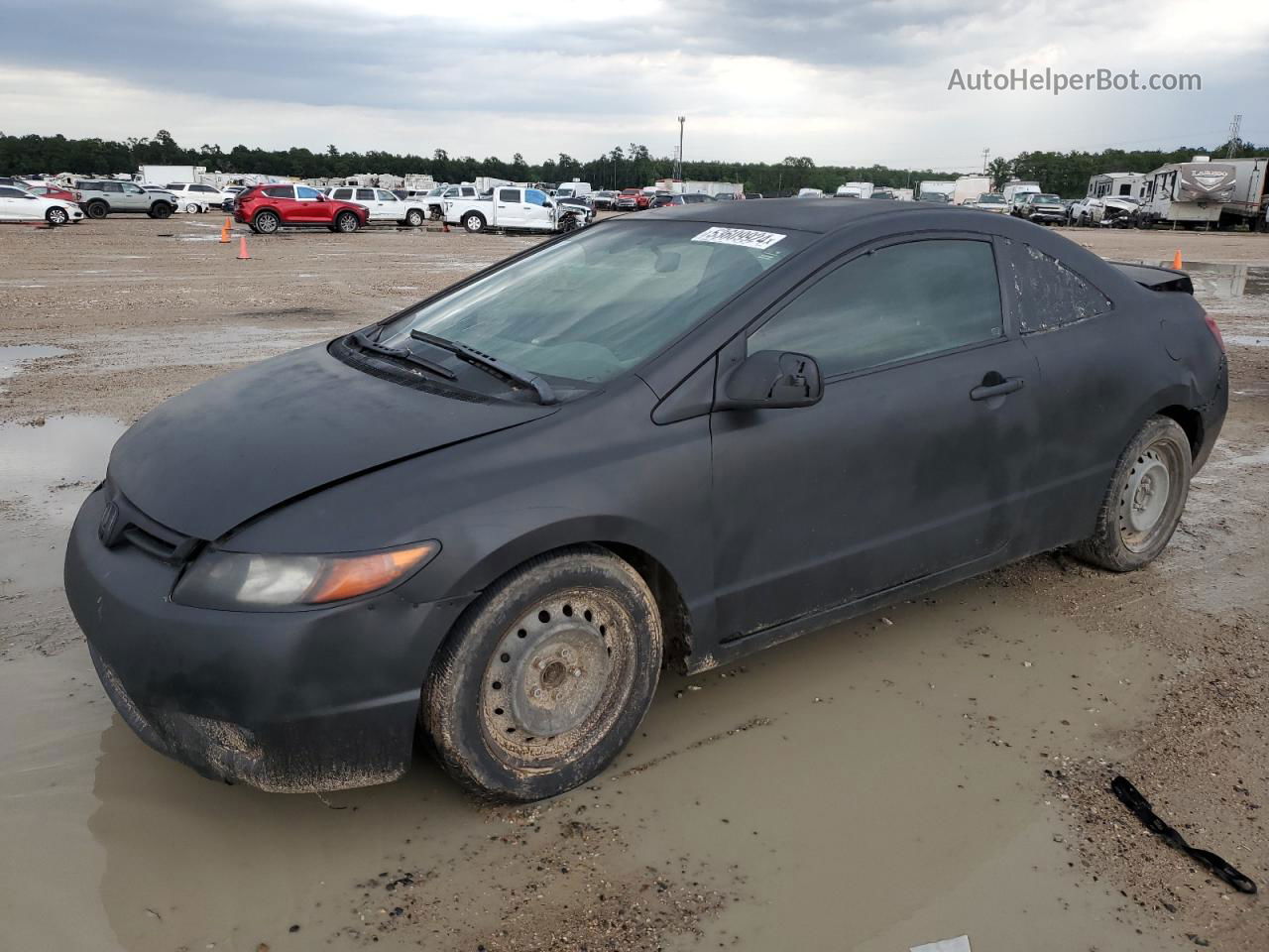 2008 Honda Civic Lx Black vin: 2HGFG12608H528465