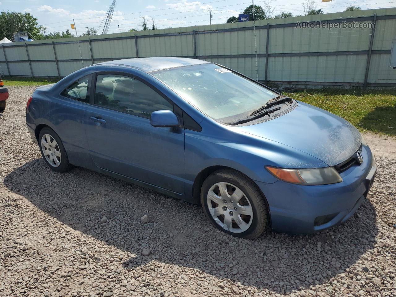 2008 Honda Civic Lx Blue vin: 2HGFG12608H542477