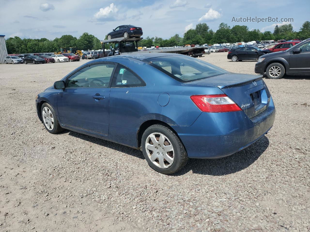 2008 Honda Civic Lx Blue vin: 2HGFG12608H542477