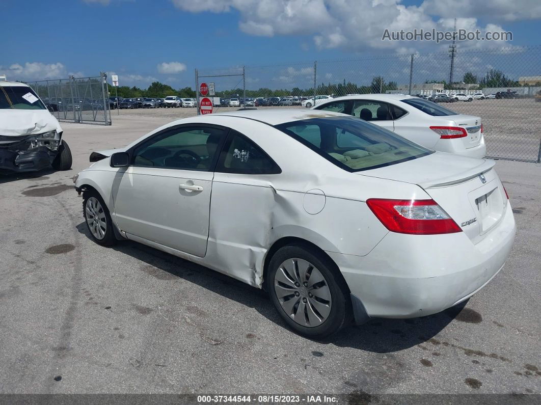 2008 Honda Civic Cpe Lx White vin: 2HGFG12608H549378