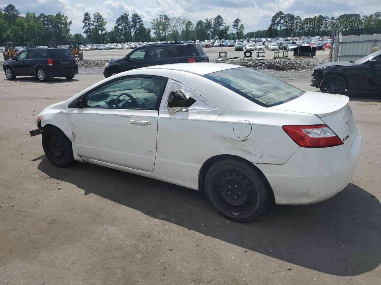 2008 Honda Civic Lx White vin: 2HGFG12608H568688