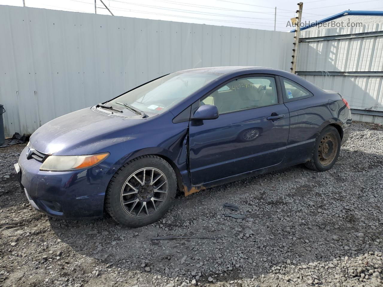 2006 Honda Civic Lx Blue vin: 2HGFG12616H529556