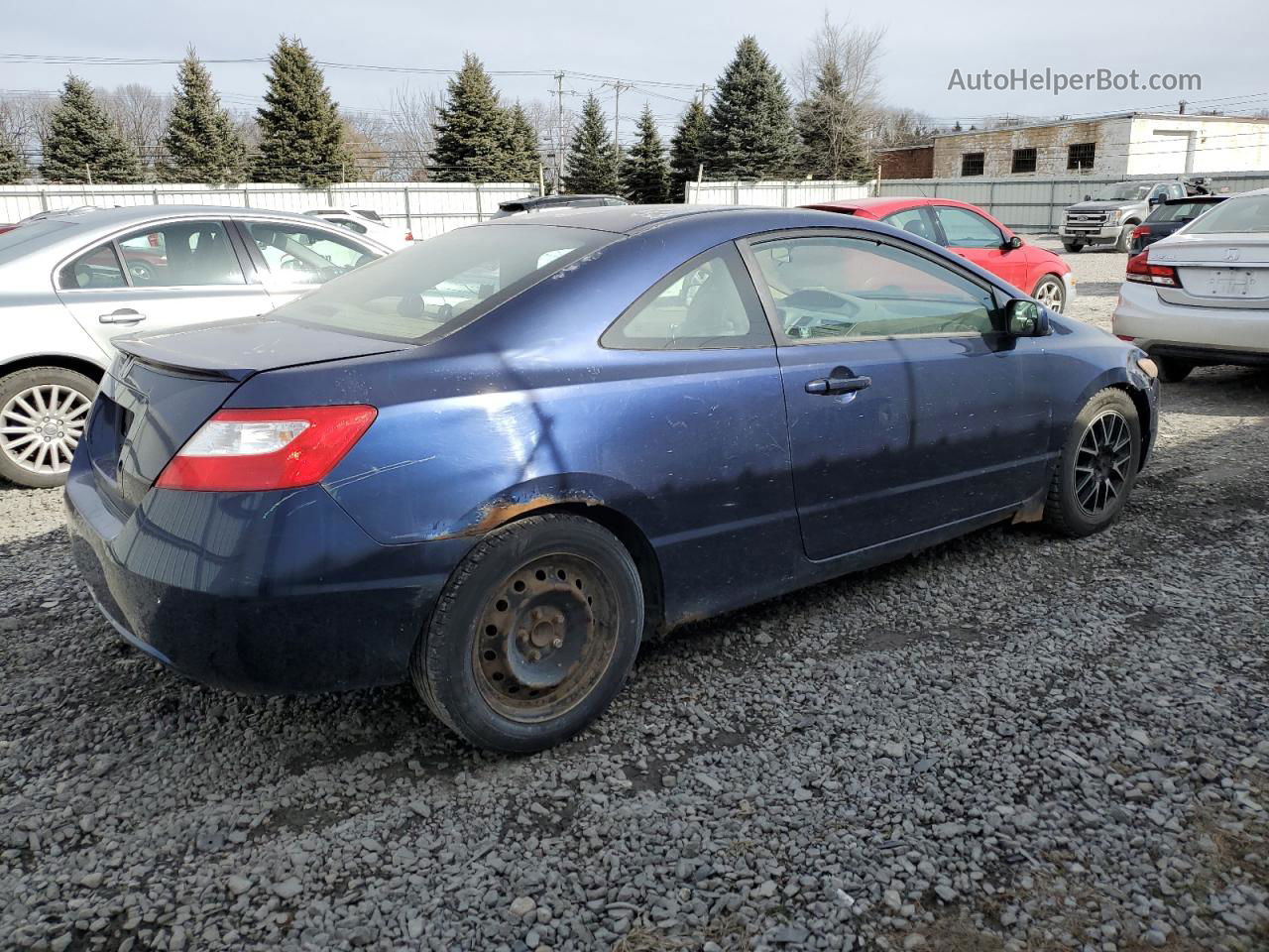 2006 Honda Civic Lx Blue vin: 2HGFG12616H529556