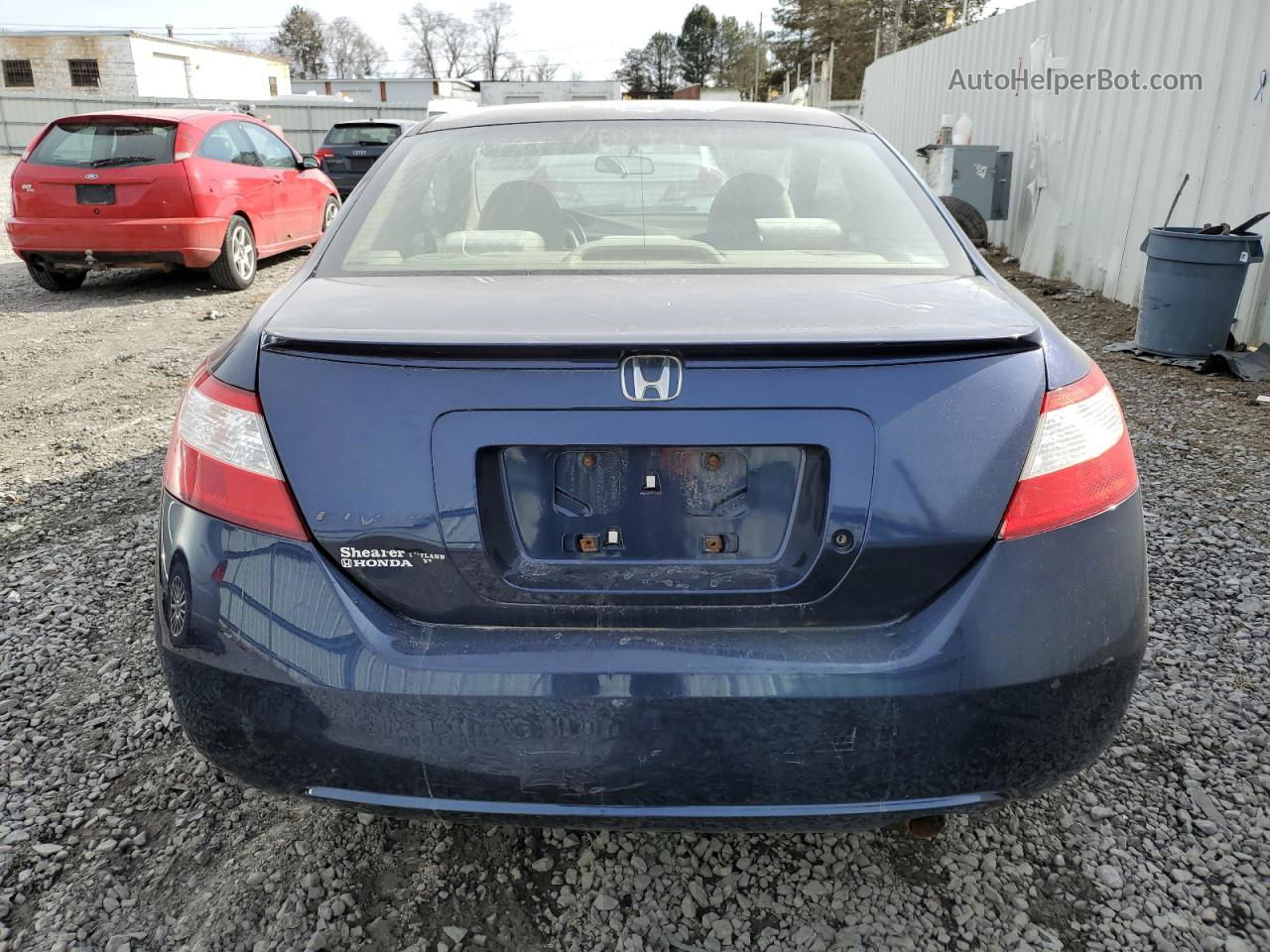 2006 Honda Civic Lx Синий vin: 2HGFG12616H529556