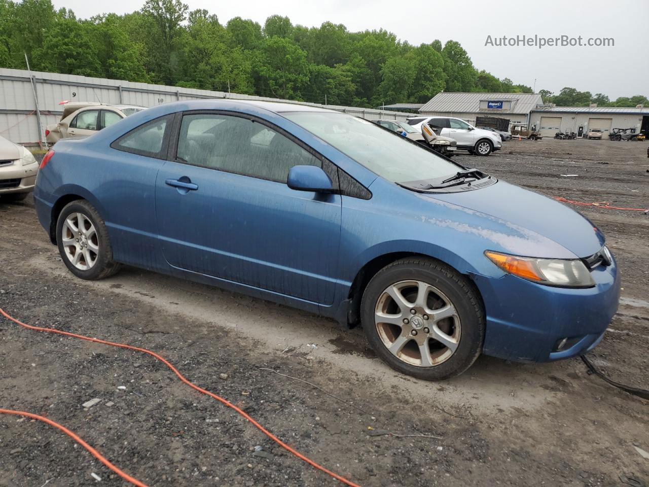 2008 Honda Civic Lx Blue vin: 2HGFG12618H540446