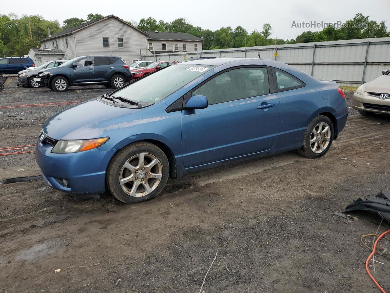 2008 Honda Civic Lx Blue vin: 2HGFG12618H540446