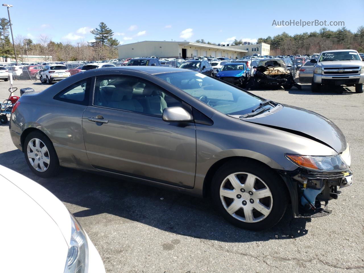 2008 Honda Civic Lx Серый vin: 2HGFG12628H527690