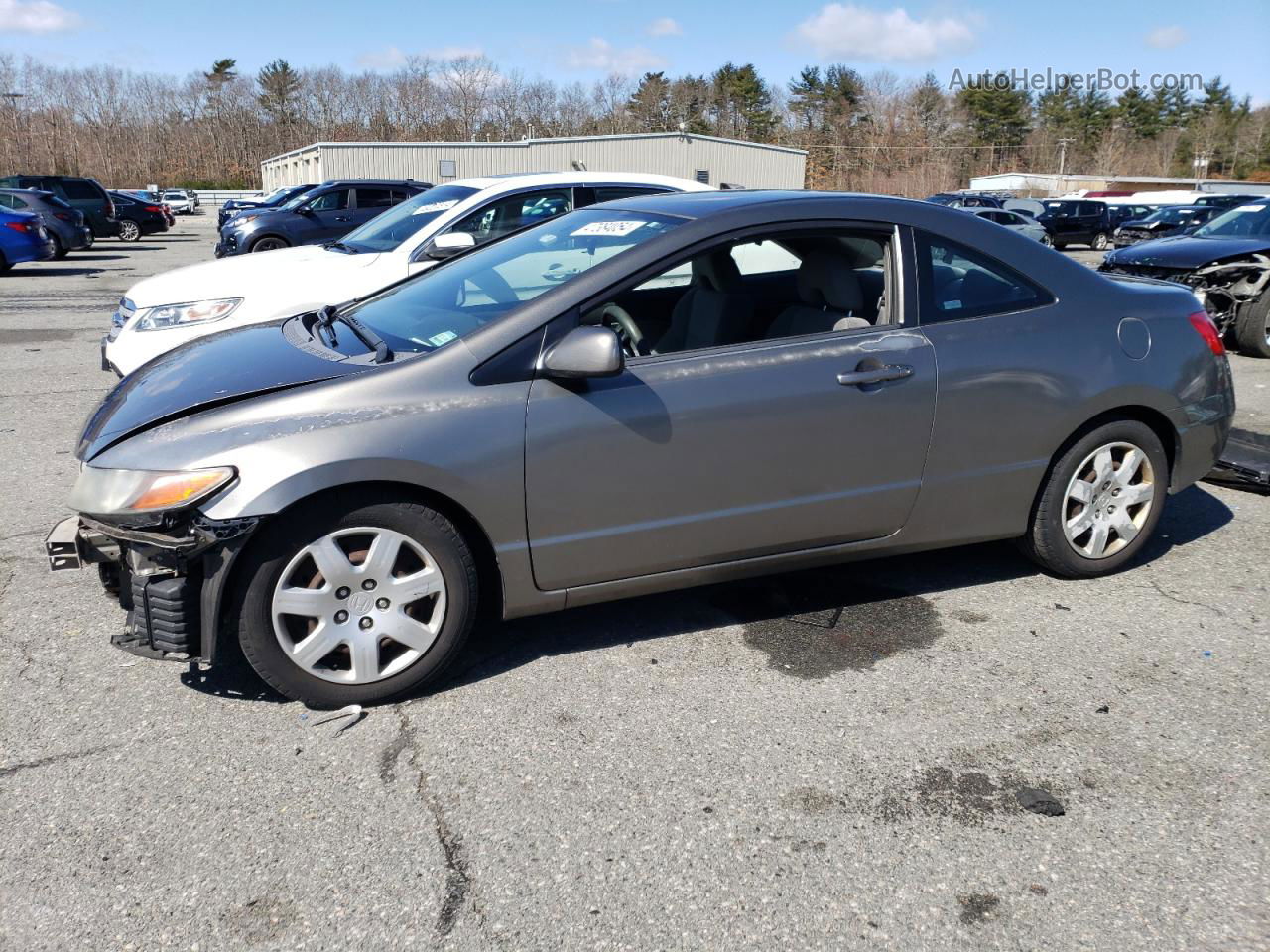 2008 Honda Civic Lx Gray vin: 2HGFG12628H527690