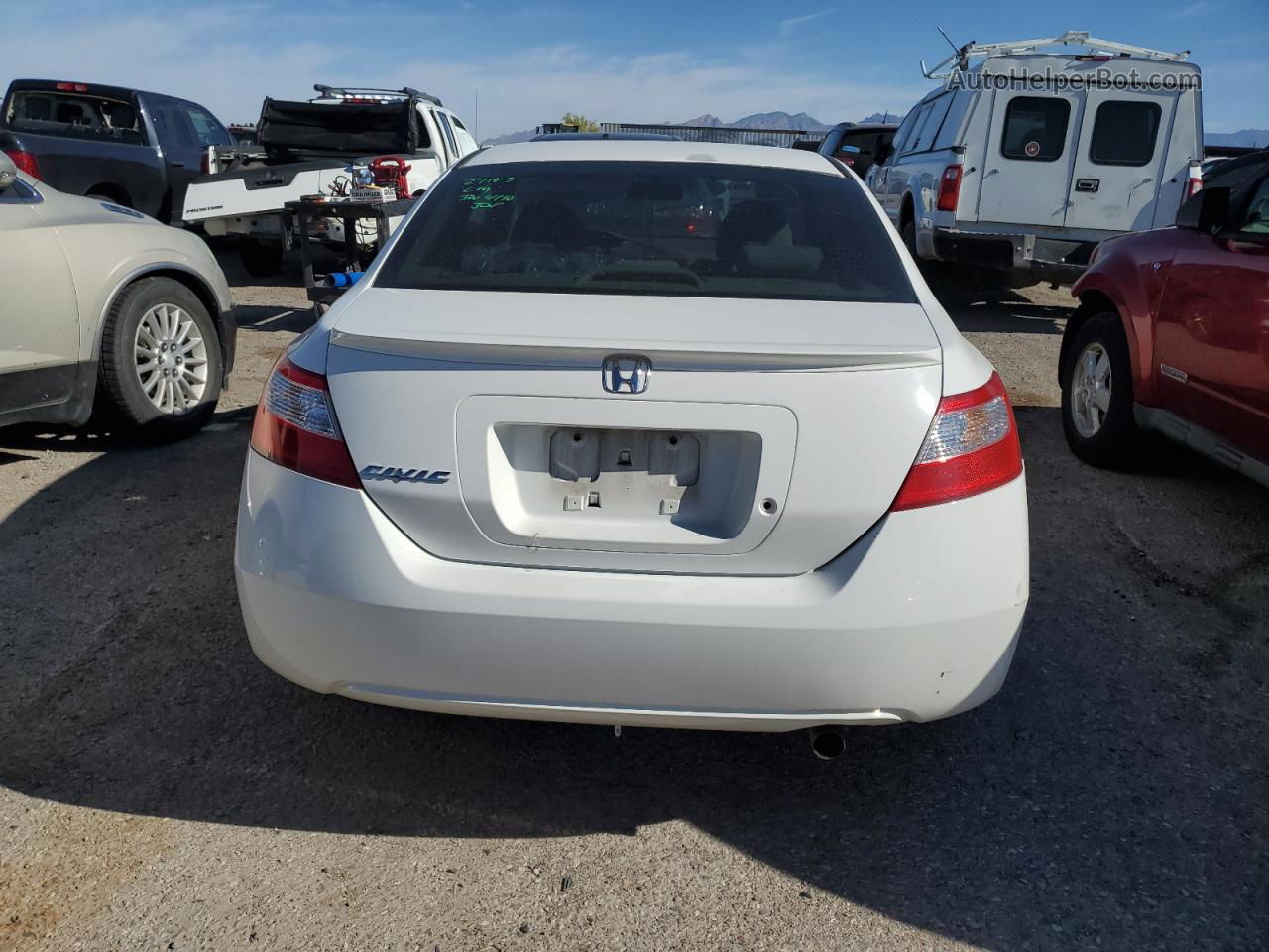 2008 Honda Civic Lx White vin: 2HGFG12628H558731