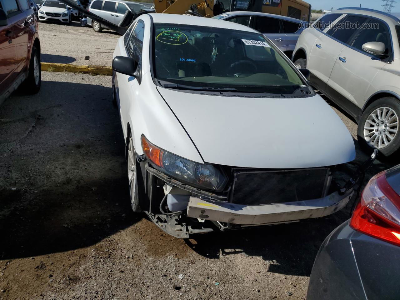 2008 Honda Civic Lx White vin: 2HGFG12628H558731