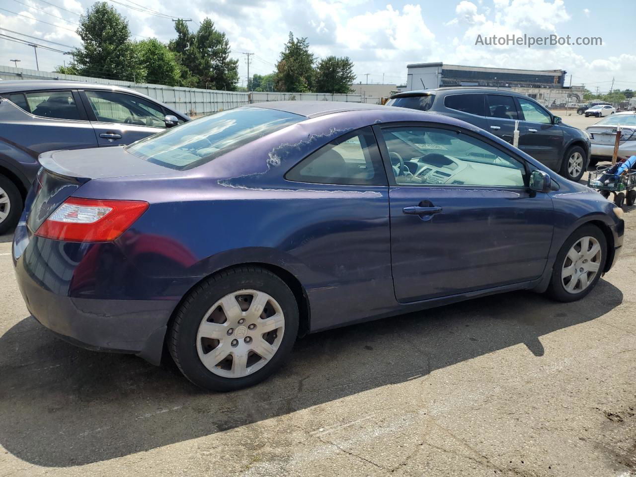 2008 Honda Civic Lx Blue vin: 2HGFG12628H564965