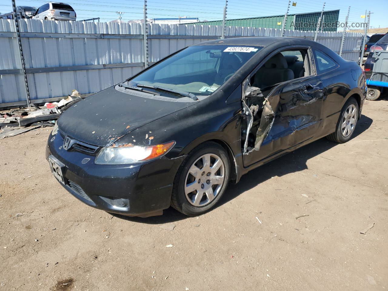 2008 Honda Civic Lx Black vin: 2HGFG12638H518531