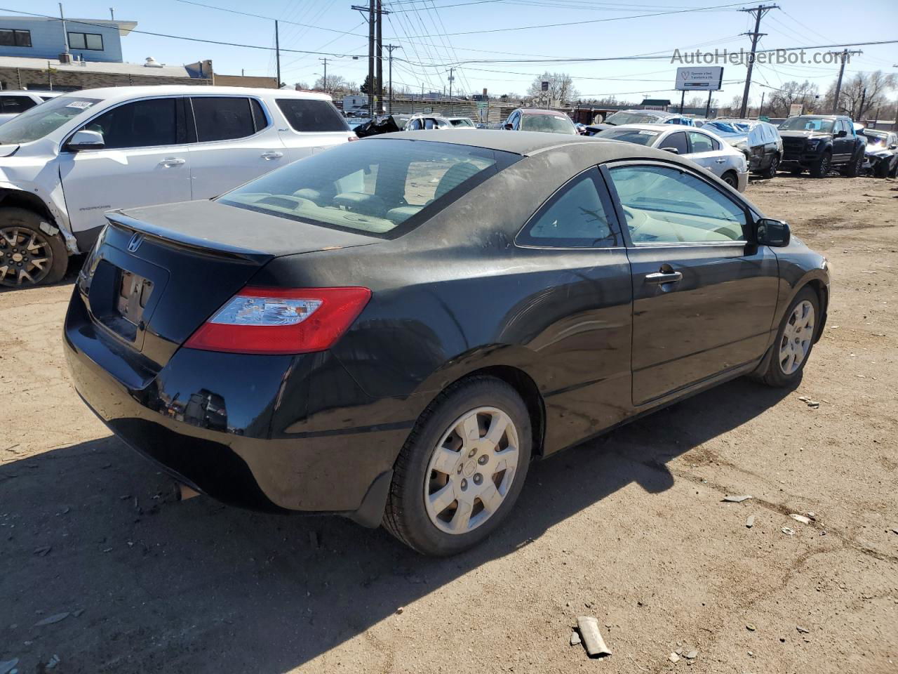 2008 Honda Civic Lx Black vin: 2HGFG12638H518531