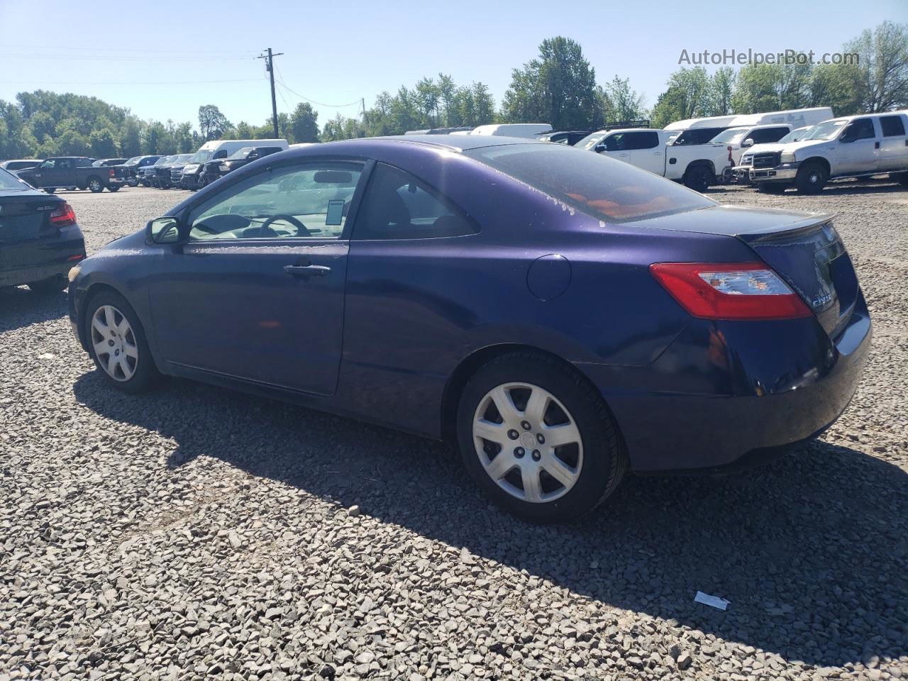 2008 Honda Civic Lx Blue vin: 2HGFG12638H562884