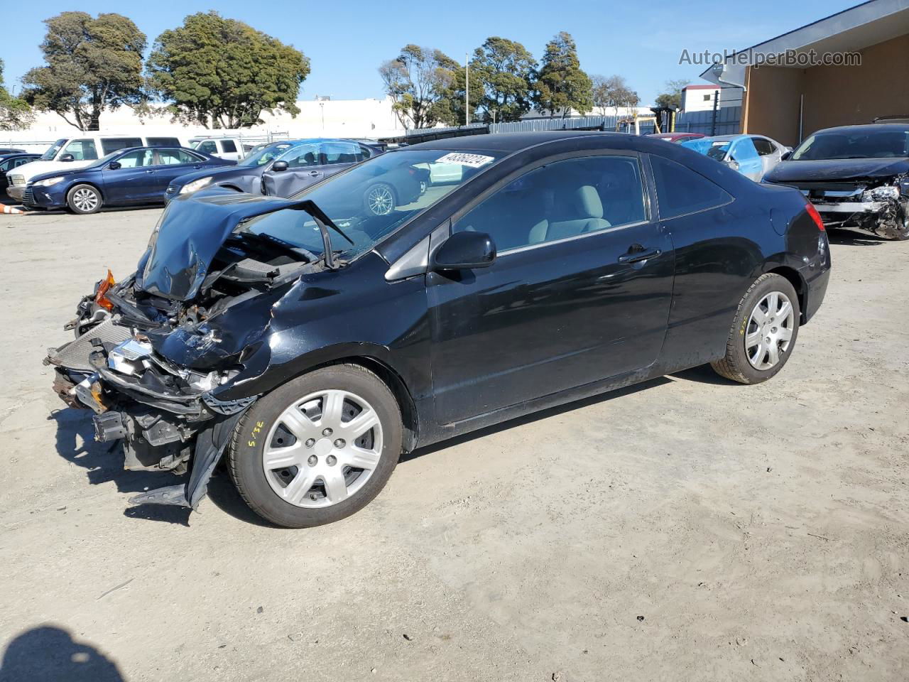 2008 Honda Civic Lx Black vin: 2HGFG12658H567004