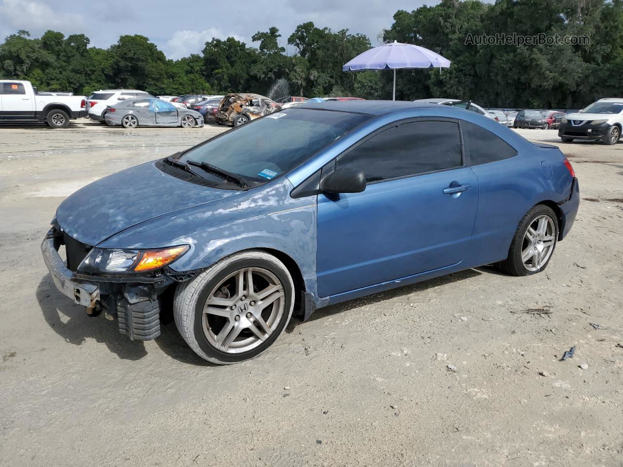 2008 Honda Civic Lx Blue vin: 2HGFG12658H575202