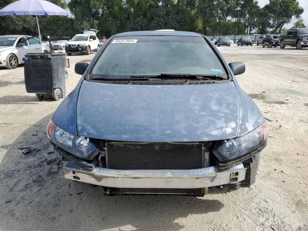 2008 Honda Civic Lx Blue vin: 2HGFG12658H575202