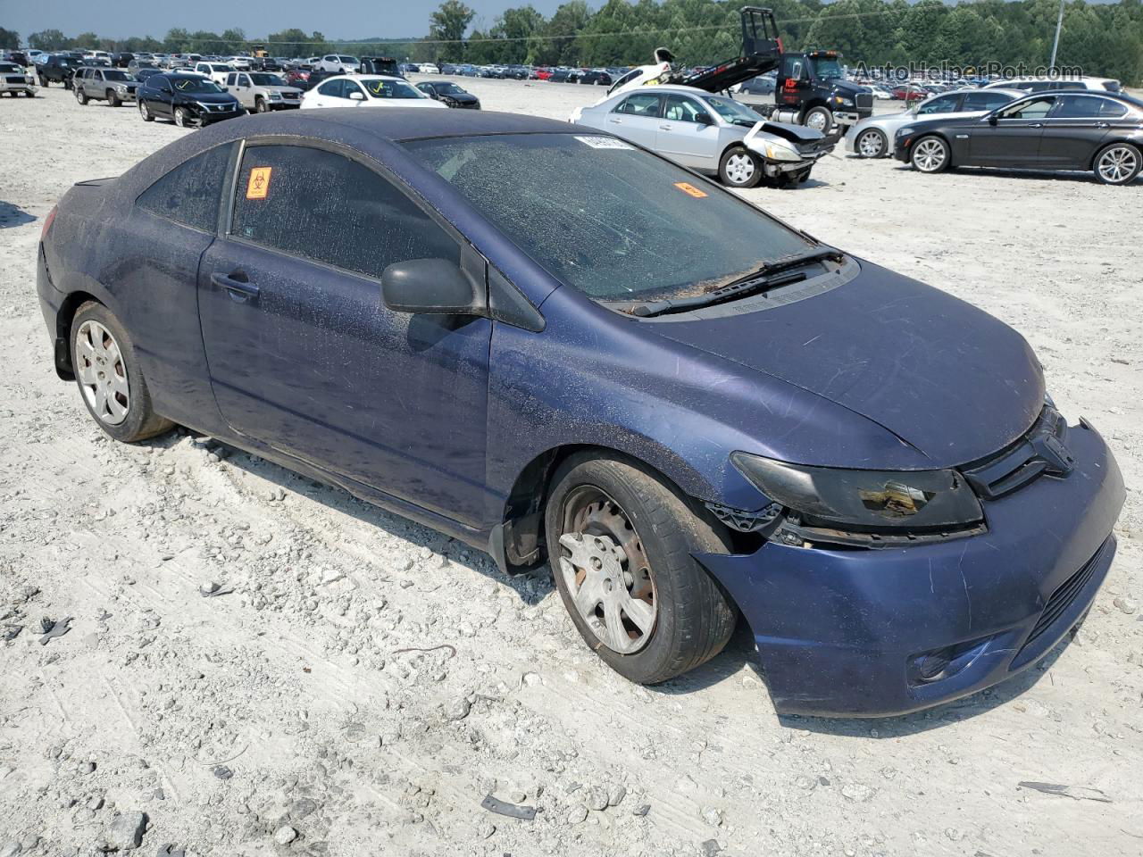 2008 Honda Civic Lx Blue vin: 2HGFG12678H529046