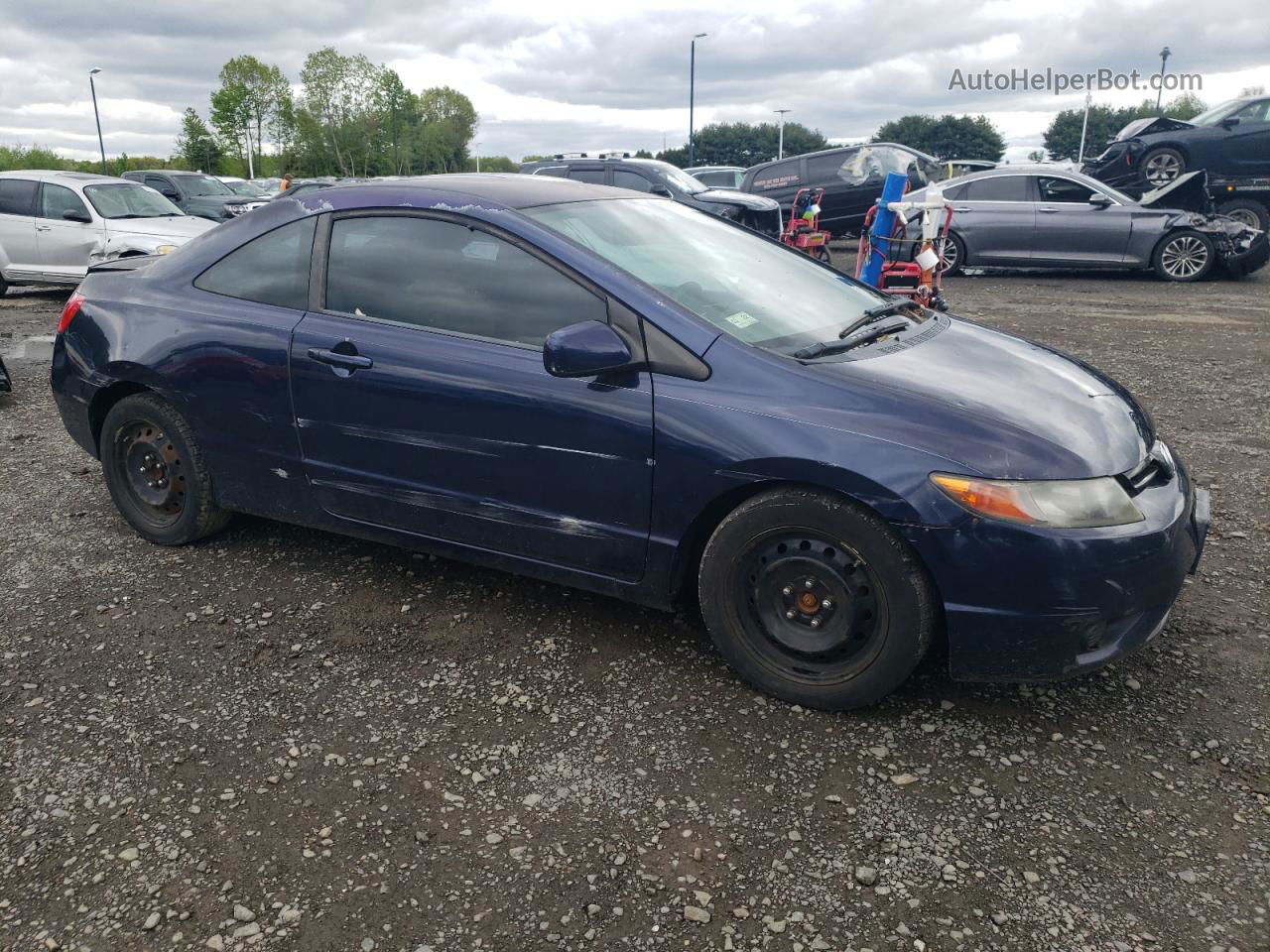 2008 Honda Civic Lx Blue vin: 2HGFG12698H501314