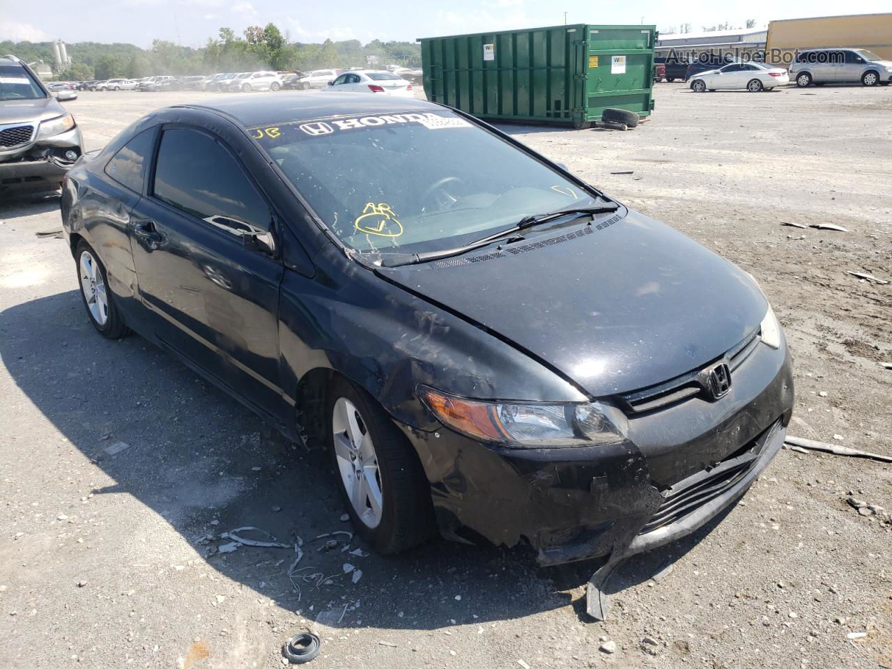 2008 Honda Civic Lx Black vin: 2HGFG126X8H508367