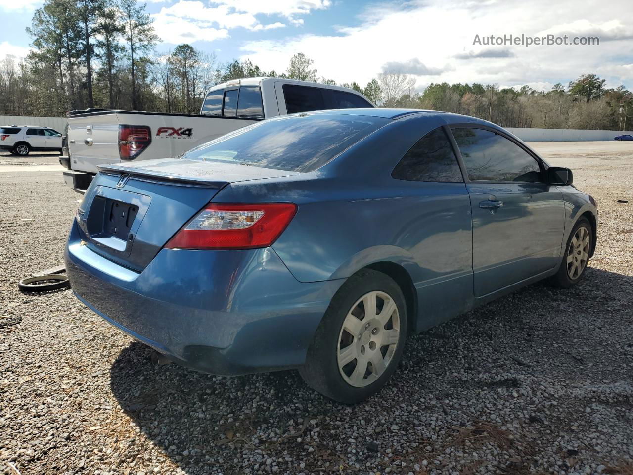 2008 Honda Civic Lx White vin: 2HGFG126X8H510040