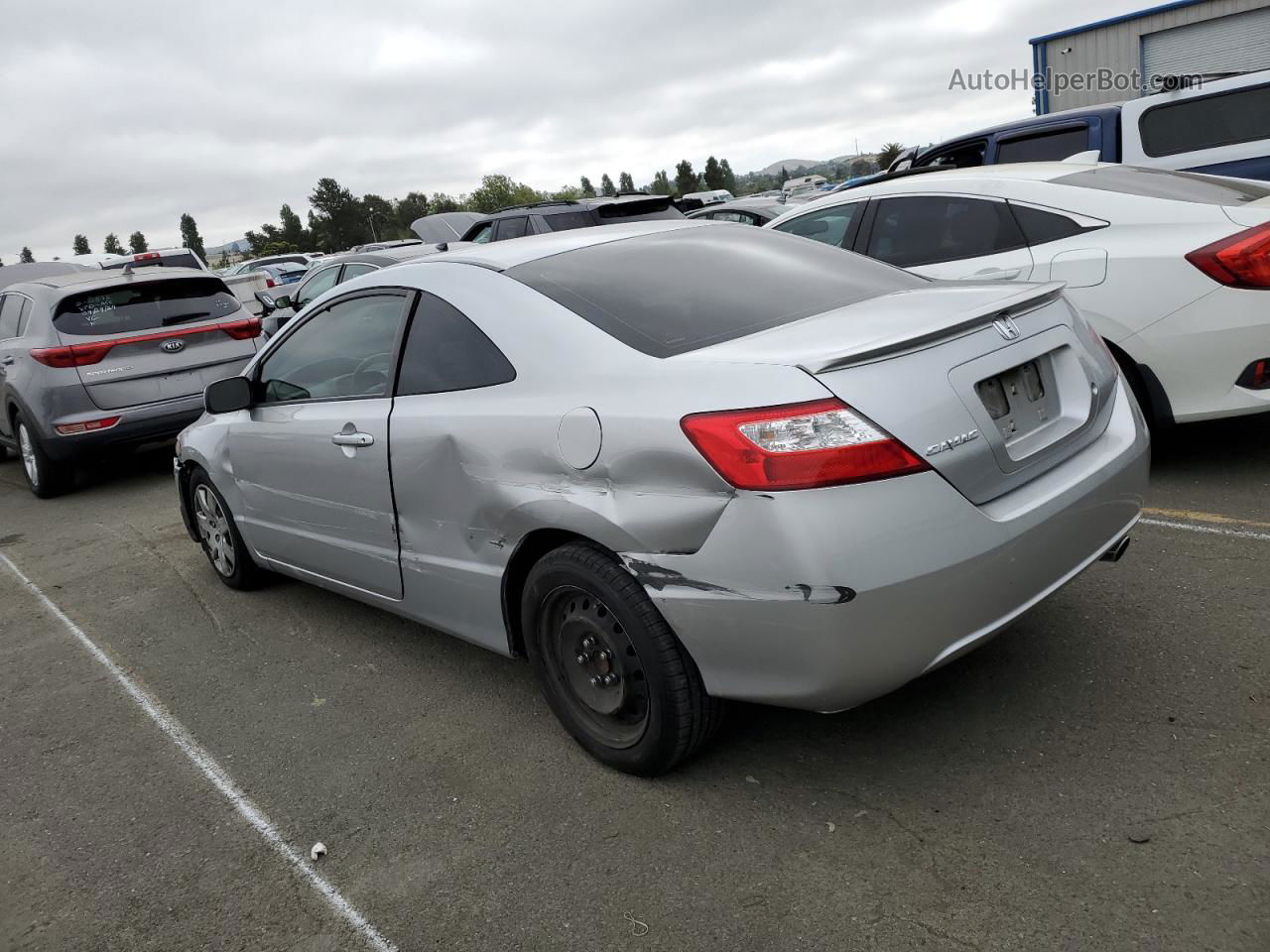 2008 Honda Civic Lx Gray vin: 2HGFG126X8H533866