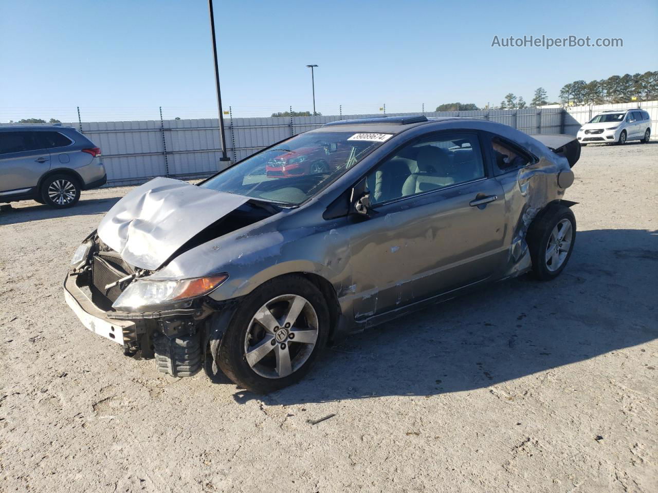 2006 Honda Civic Ex Gray vin: 2HGFG12816H560131