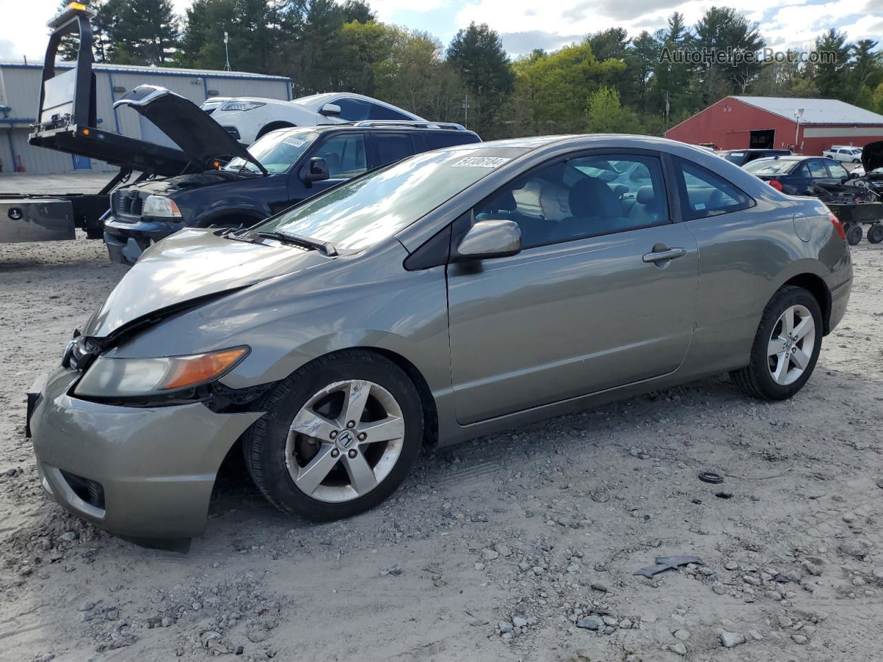 2008 Honda Civic Ex Gray vin: 2HGFG12818H517184