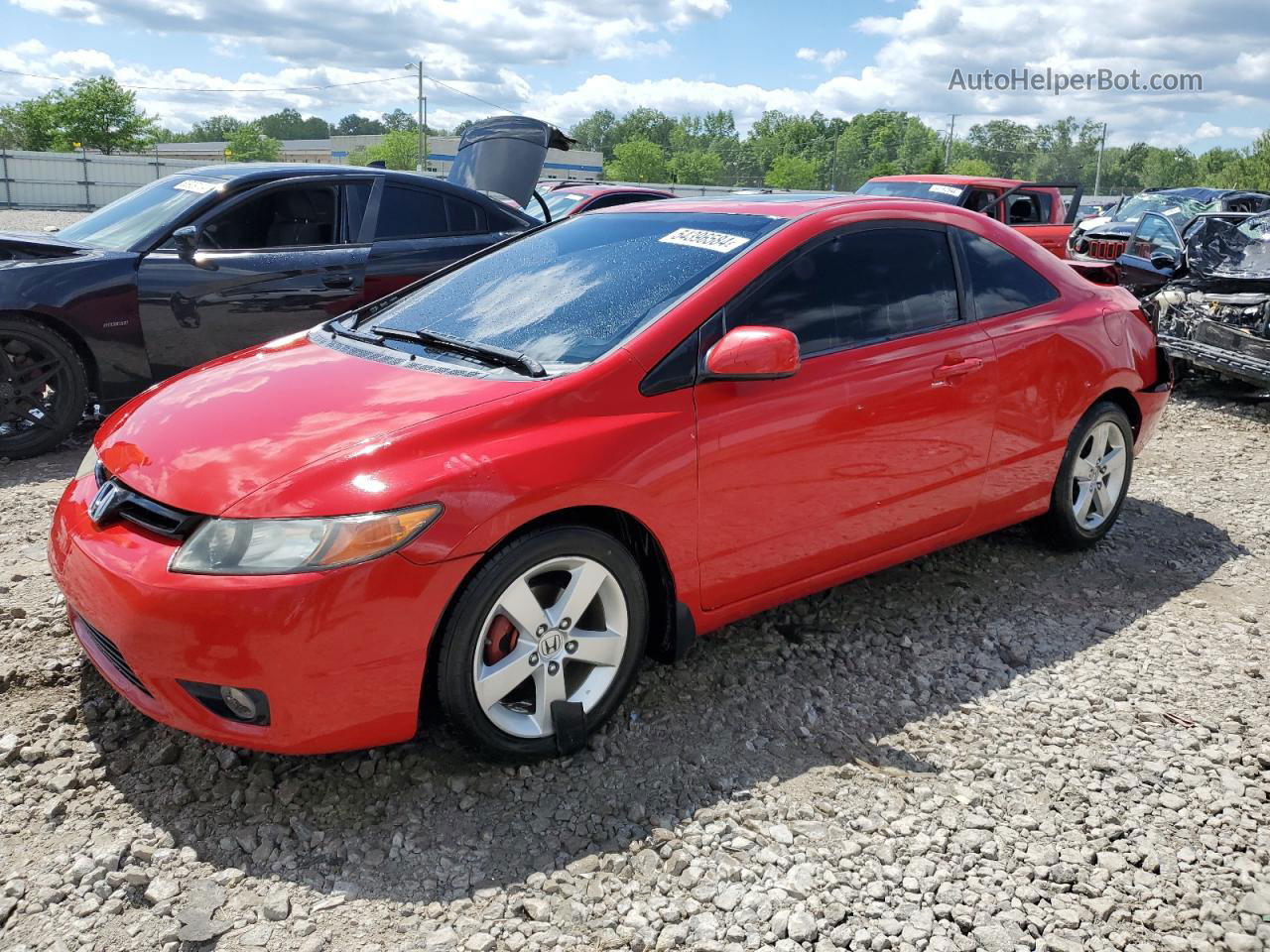 2008 Honda Civic Ex Red vin: 2HGFG12828H512866