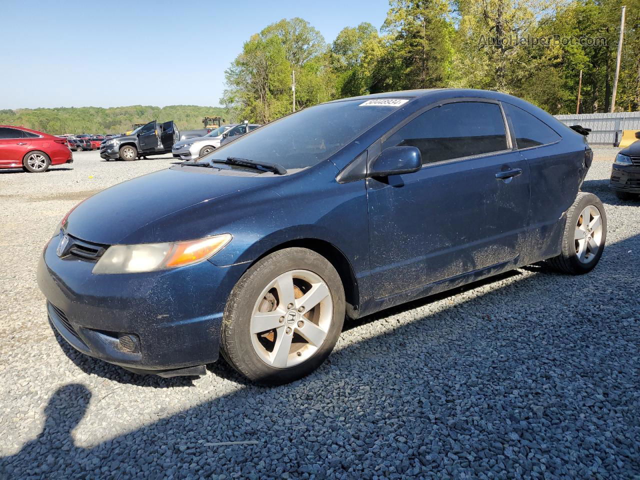 2008 Honda Civic Ex Синий vin: 2HGFG12828H536018