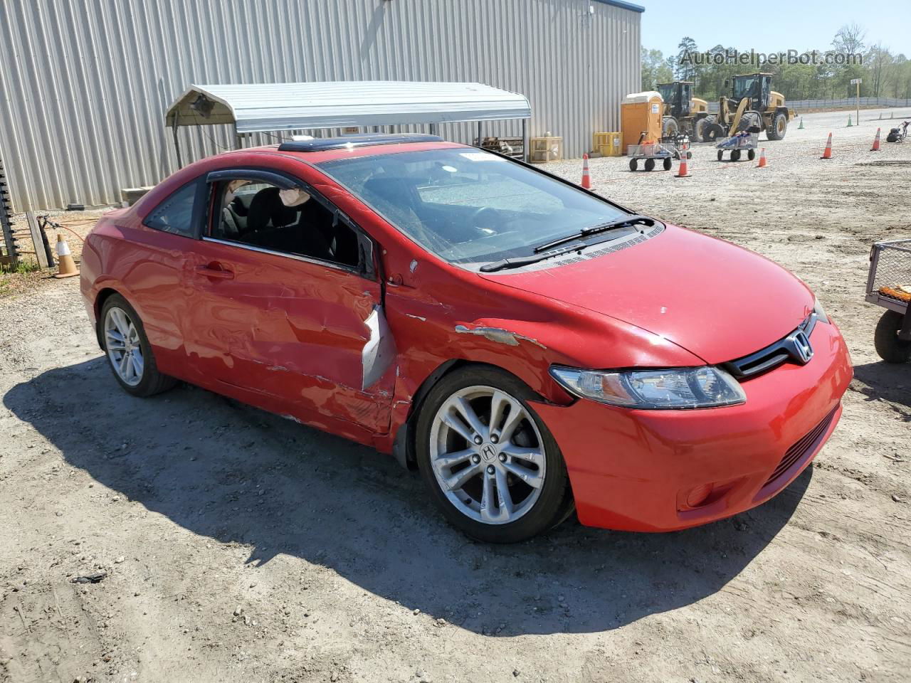 2006 Honda Civic Ex Red vin: 2HGFG12846H533893