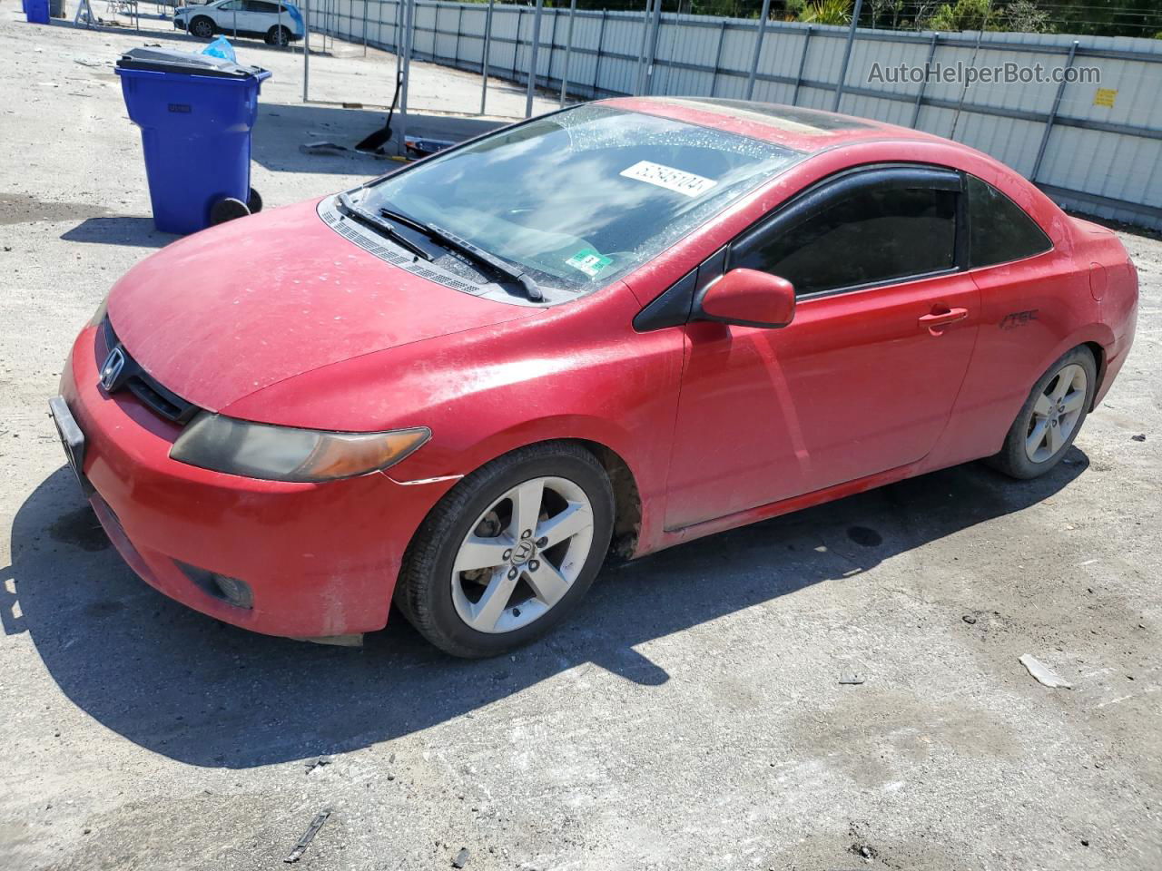 2008 Honda Civic Ex Red vin: 2HGFG12848H550356