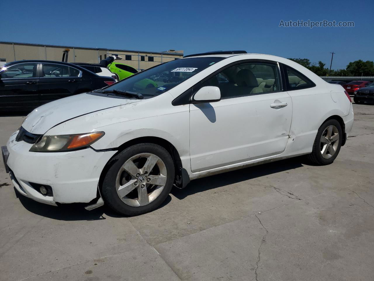 2008 Honda Civic Ex White vin: 2HGFG12868H571242