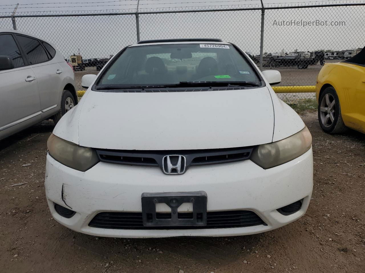 2006 Honda Civic Ex Белый vin: 2HGFG12876H504369