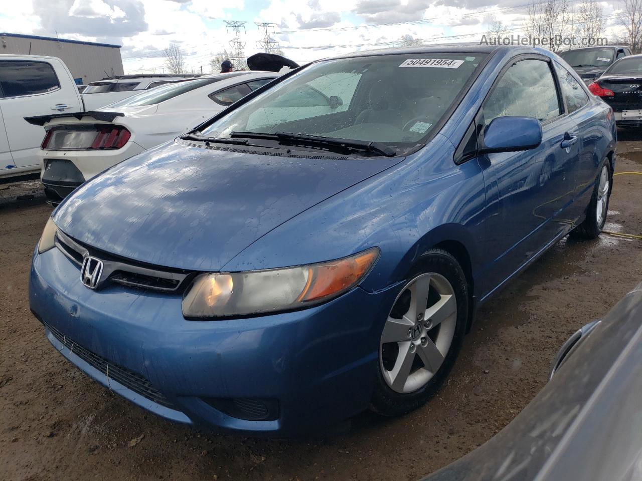 2008 Honda Civic Ex Blue vin: 2HGFG12888H507204