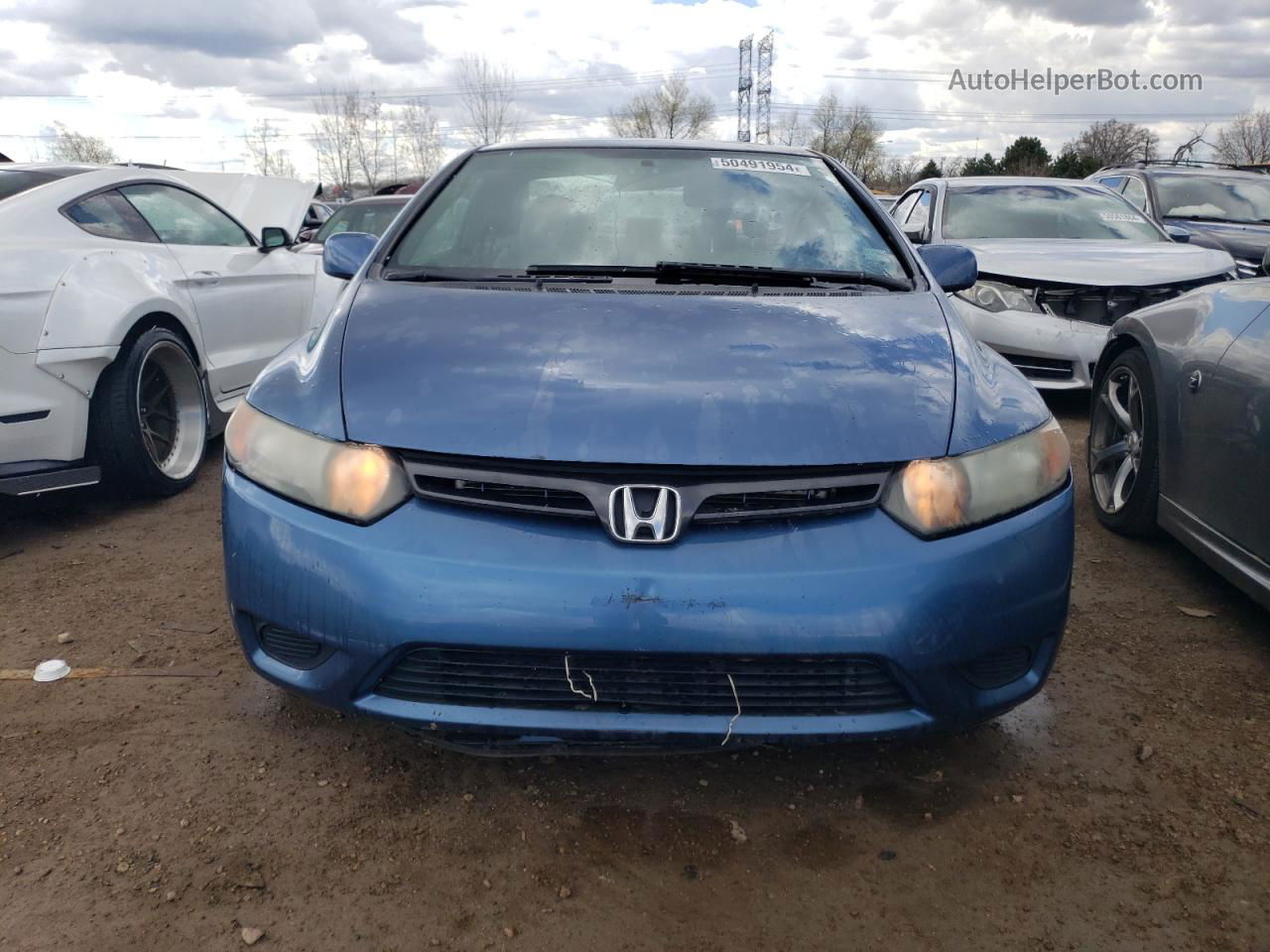 2008 Honda Civic Ex Синий vin: 2HGFG12888H507204